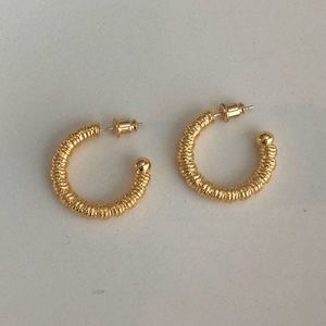 18K Gold Plated Minimalistic String Wired Hoop Earrings